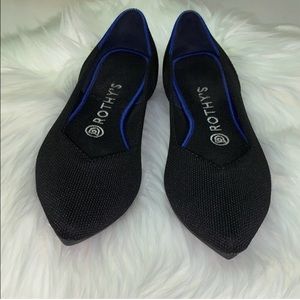 Rothy’s black pointed flats